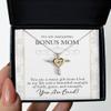 Cross Dancing Necklace Bonus Mom Cross Necklace Gift for Mothers Day Silver Cubic Zirconia with 14K Gold plated Heart Jewelry with Meaningful Messa view 3