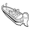 6.25oz Semi-Custom Boat Cover for a 2012 Nitro Z-6 Side Console PTM O/B view 4