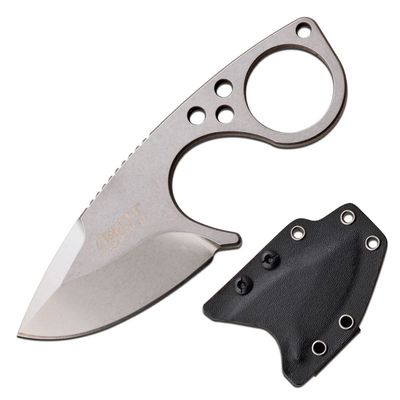Elite Tactical -Fixed Blade Knife - Teardrop - D2 Stainless Steel Drop Point Blade and Handle, Full Tang Construction, Kydex Sheath w/Multi-Position Clip and Chain, EDC, Tactical, ET-FIX011