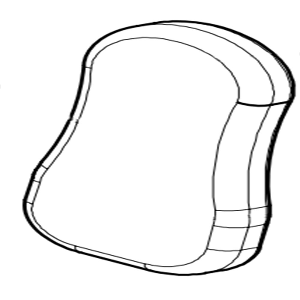 Blue Silver Seat Back Pad 087578 Works W Hori.zon Fitness S400 - GM208 Strength System