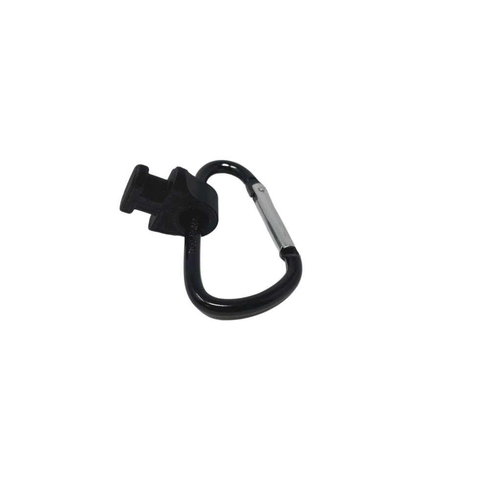 BAGLETS Carabiner & Plug Keys Holder Charm Accessory Compatible with Rubber Tote Bags Secure Keys or Other Valuable Made in USA (Black)
