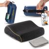 alkamto Travel & Camping Comfortable Memory Foam Pillow  Easy to Carry Portable Bag  Temperature Regulating Pillow Case (Black Contour + Extra Cover) view 1