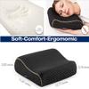 alkamto Travel & Camping Comfortable Memory Foam Pillow  Easy to Carry Portable Bag  Temperature Regulating Pillow Case (Black Contour + Extra Cover) view 2