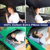 alkamto Travel & Camping Comfortable Memory Foam Pillow  Easy to Carry Portable Bag  Temperature Regulating Pillow Case (Black Contour + Extra Cover) view 4