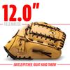 Franklin Sports Field Master Baseball + Softball Glove - Adult + Youth Glove - 12.0 Inch - Right Hand Throw - Men's + Women's - Camel Brown view 3