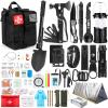 Survival Kit, 250Pcs Survival Gear First Aid Kit with Molle System Compatible Bag and Emergency Tent, Emergency Kit for Earthquake, Outdoor Adventure, Hiking, Hunting, Gifts for Men Women view 1