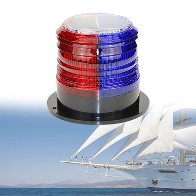 DYK&NX LED Anchor Light of Marine Boat Yacht Navigation with Solar Charging, PC Material, Waterproof and Dustproof for Boat Lights Bow and Stern (Color : Red blue)