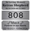 Custom Engraved Brushed Stainless Steel Name Plate, Memorial Plaque for Pet Urn Box,Trophy Award,Shadow Box, Picture Frame Label,Military Flag Display Case, with Adhesive Backing or Screws,0.75x3" view 1