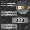 Custom Engraved Brushed Stainless Steel Name Plate, Memorial Plaque for Pet Urn Box,Trophy Award,Shadow Box, Picture Frame Label,Military Flag Display Case, with Adhesive Backing or Screws,0.75x3" view 4