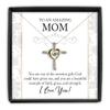 Cross Dancing Necklace Mom Cross Necklace Gift for Mothers Day Silver Cubic Zirconia with 14K Gold plated Heart Jewelry with Meaningful Message Car view 1