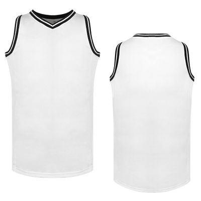 Blank Basketball Jersey Men's Mesh Athletic Sports Shirts Black Yellow White Blue Red S-3XLWhite,Medium