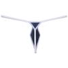 Botmois Mens Eyelet G-String Extreme Micro Thong Drop-shaped Underwear Diamond Back Tangas Breathable Jockstap Navy Blue M view 1