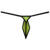Botmois Mens Eyelet G-String Extreme Micro Thong Drop-shaped Underwear Diamond Back Tangas Breathable Jockstap Apple Green M view 1
