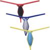 Botmois Mens Eyelet G-String Extreme Micro Thong Drop-shaped Underwear Diamond Back Tangas Breathable Jockstap 3 Pack(Black,White,Light Blue) M view 1