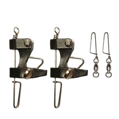 2pcs Downrigger Release Clips Outrigger Release Clips for Kite Outriggers Downriggers with Ball Bearing Swivel (Silver)