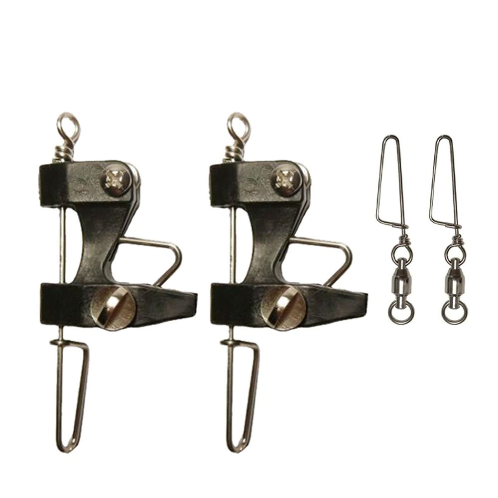 2pcs Downrigger Release Clips Outrigger Release Clips for Kite Outriggers Downriggers with Ball Bearing Swivel (Silver)