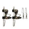 2pcs Downrigger Release Clips Outrigger Release Clips for Kite Outriggers Downriggers with Ball Bearing Swivel (Silver) view 1