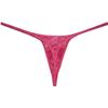 Botmois Men's Pouch G-String Underwear Y-Back Panties See-through Micro Thong Bikini T-back 3-Pack(Pink) M view 2