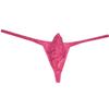 Botmois Men's Pouch G-String Underwear Y-Back Panties See-through Micro Thong Bikini T-back 3-Pack(Pink) M view 4