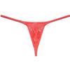 Botmois Men's Pouch G-String Underwear Y-Back Panties See-through Micro Thong Bikini T-back Orange Red L view 3