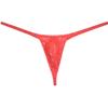 Botmois Men's Pouch G-String Underwear Y-Back Panties See-through Micro Thong Bikini T-back Orange Red L view 4
