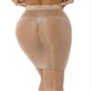 Oyolan Women Semi See-Through Glossy Pencil Skirt Lace Top High Waist Bodycon Skirts Stretch Mini Skirt Nude One Size view 4
