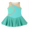Agoky Big Girls' Kids Sparkly Ice Figure Skating Roller Skating Dress Gymnastic Tutu Skirted Leotard Costume Green 11-12 view 3