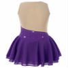 Agoky Big Girls' Kids Sparkly Ice Figure Skating Roller Skating Dress Gymnastic Tutu Skirted Leotard Costume Purple 9-10 view 2