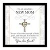 Cross Dancing Necklace Luxury Box New Mom Cross Necklace Gift for Mothers Day Silver Cubic Zirconia with 14K Gold plated Heart Jewelry with Meaning view 1