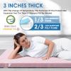 KingChii CertiPUR-US Memory Foam Camping Mattress, Portable Roll Up Travel & Car Camping Sleeping Pad & Floor Mattress with Waterproof Cover & Travel Bag view 2
