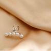 Yheakne Boho Pearl Clip On Earrings Silver Pearl Ear Cuffs Earrings Vintage Bead Clip Earrings No Piercing Cartilage Pearls Earrings Jewelry for Women (Silver) view 4