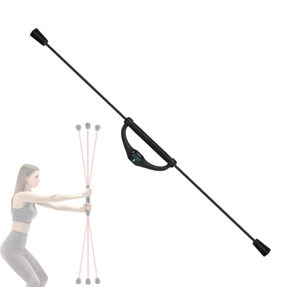 DYK&NX Exercise Swing Stick with Counting, Detachable Fat Burning Elastic Bar for Variety of Exercises Such as Arms, Shoulders, and Abdominal Muscles, Resistance Workouts in Home Gym