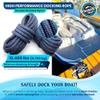 Premium Nylon Boat Dock Lines & Ropes for Docking & Pontoon | Double Braided Marine Rope | Boat Ropes for Docking with Loop | UV & Saltwater Resistant Dock Rope (Deep Sea Blue, 5/8 x 25) view 2