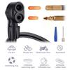 Bike Pump, Mini Bicycle Pump Portable Bike Floor Pump with Presta and Schrader Valves Aluminum Alloy Floor Bicycle Air Pump Compact Mini Bike Tire Pump, Extra Valve and Gas Needle for All Bike -Blue view 3