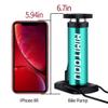Bike Pump, Mini Bicycle Pump Portable Bike Floor Pump with Presta and Schrader Valves Aluminum Alloy Floor Bicycle Air Pump Compact Mini Bike Tire Pump, Extra Valve and Gas Needle for All Bike -Blue view 4