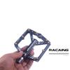 1 Pair Aluminum Alloy Bicycle Palin Pedal Ultralight 4-Bearing Anti-Slip Pedals with S1 Nail for Mountain Bike,Road Bike,Black view 4