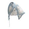ZLYC Women Cotton Triangle Head Scarf Crochet Hair Bandanas Handmade Kint Turban (Solid White) view 1
