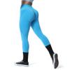 Aoxjox Workout Seamless Leggings for Women Smile Contour High Waisted Athletic Yoga Pants Tights 26" (Ocean Blue Marl, Small) view 1