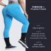Aoxjox Workout Seamless Leggings for Women Smile Contour High Waisted Athletic Yoga Pants Tights 26" (Ocean Blue Marl, Small) view 2