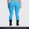 Aoxjox Workout Seamless Leggings for Women Smile Contour High Waisted Athletic Yoga Pants Tights 26" (Ocean Blue Marl, Small) view 3