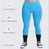 Aoxjox Workout Seamless Leggings for Women Smile Contour High Waisted Athletic Yoga Pants Tights 26" (Ocean Blue Marl, Small) view 4