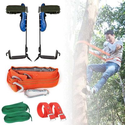 wzfdm Tree Climbing Spike Set with Safety Belt, 2 Gear Worker Man Tree Climbing Tool for Cutting Tree and Hunting Fruit Picking