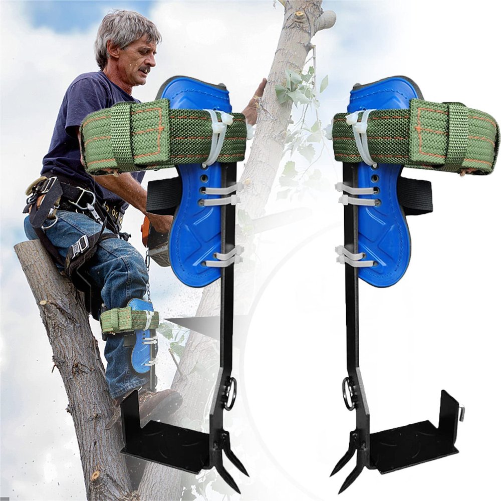wzfdm Tree Climbing Spikes Non-Slip Tree Climbing Spurs Like Boots Suitable for High-Altitude Logging Fruit Picking Outdoor Hunting(1 Pair)