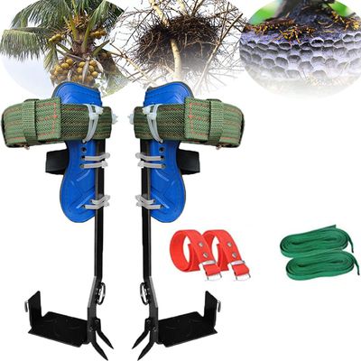 wzfdm Climbing Tree Spikes Stainless with Safety Harness Belt for Rock Climbing, Hunting Observation, Picking Fruit, Indoor Climbing and Outdoor Sports,2claws