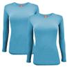 ACTIVE UNIFORMS Women's Under Scrub Tee Crew Neck Long Sleeve T-Shirt 2- Pack (Teal, XX-Large) view 1