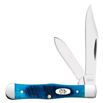 Case XX 25587 Caribbean Blue Sawcut Bone Small Swell Center Jack, 6225 1/2 SS., black (CA25587)