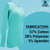 ACTIVE UNIFORMS Women's Under Scrub Tee Crew Neck Long Sleeve T-Shirt 2- Pack (Aqua Blue, XX-Small) view 3