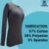 ACTIVE UNIFORMS Women's Under Scrub Tee Crew Neck Long Sleeve T-Shirt 2- Pack (Charcoal, 3X-Large) view 3