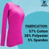 ACTIVE UNIFORMS Women's Under Scrub Tee Crew Neck Long Sleeve T-Shirt 2- Pack (Neon Pink, X-Small) view 3