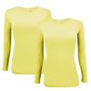 ACTIVE UNIFORMS Women's Under Scrub Tee Crew Neck Long Sleeve T-Shirt 2- Pack (Yellow, XX-Small) view 1